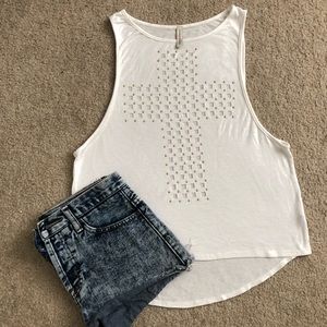 Cross Studded Muscle Tee